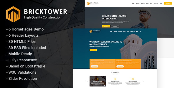 Bricktower - Construction and Building Company HTML5 Template Bricktower - Construction and Building Company HTML5 Template