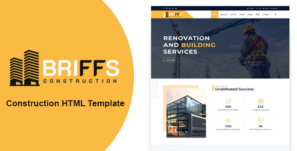 Briffs - Construction HTML Template Briffs - Construction HTML Template