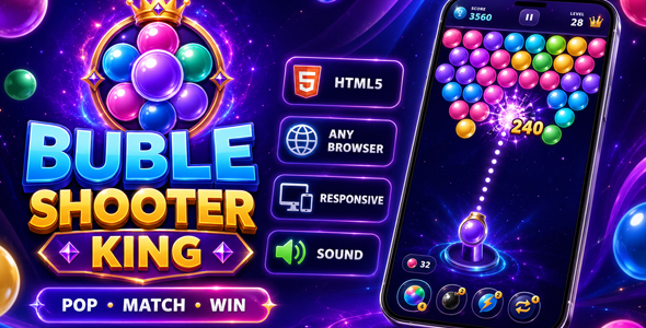Bubble Shooter King - Endless HTML5 Bubble Shooter Game Bubble Shooter King - Endless HTML5 Bubble Shooter Game