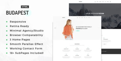 Budapest - Minimal Multi-Purpose Portfolio HTML Template