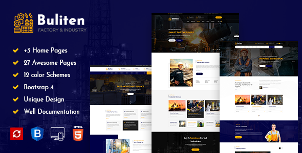 Buliten- Factory & Industry HTML Template Buliten- Factory & Industry HTML Template