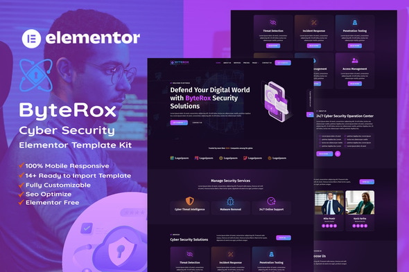 ByteRox - Cyber Security Elementor Template Kit ByteRox - Cyber Security Elementor Template Kit