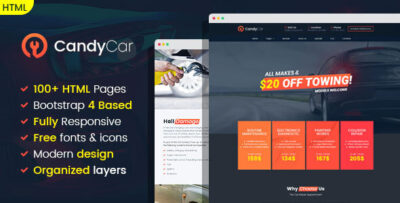 CandyCar - Auto service HTML template