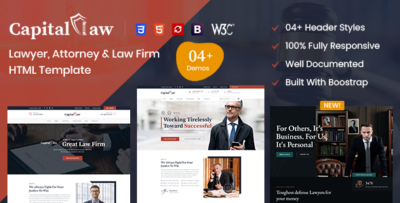 CapitalLaw - Lawyers Attorneys and Law Firm HTML Template