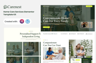 Carenest - Home Care Services Elementor Template Kit