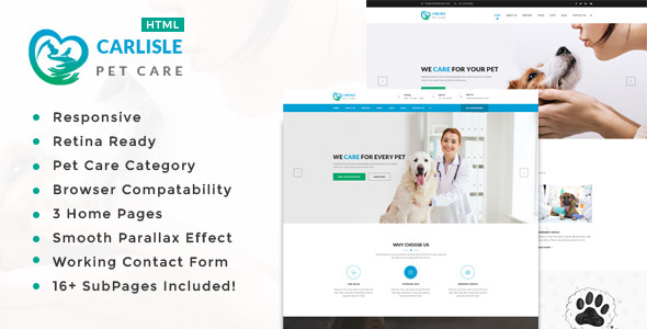 Carlisle : Pet Sitter and Pet Shop, Animal Care HTML Template Carlisle : Pet Sitter and Pet Shop, Animal Care HTML Template