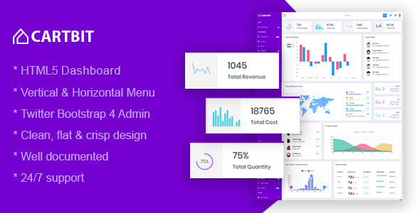 Cartbit - Responsive Bootstrap 4 Admin Dashboard Cartbit - Responsive Bootstrap 4 Admin Dashboard