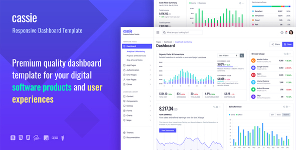 Cassie Responsive Dashboard and Admin HTML5 Template Cassie Responsive Dashboard and Admin HTML5 Template