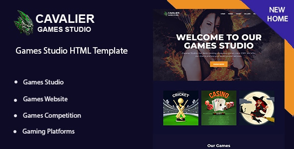 Cavalier - Games Studio HTML Template Cavalier - Games Studio HTML Template