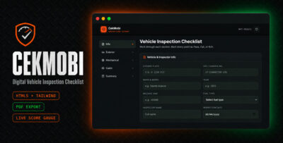 CekMobi | Digital Vehicle Inspection Checklist HTML Template