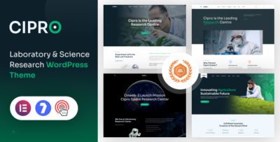Cipro - Laboratory & Science Research WordPress Theme + RTL