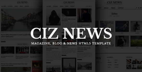 CIZ NEWS - Magazine & Blog HTML5 Template CIZ NEWS - Magazine & Blog HTML5 Template