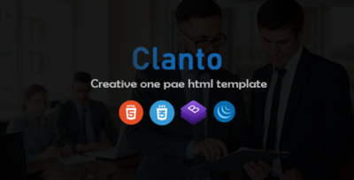 Clanto - Multipurpose HTML One page Template