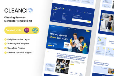 Cleancio - Cleaning Services Elementor Template Kit