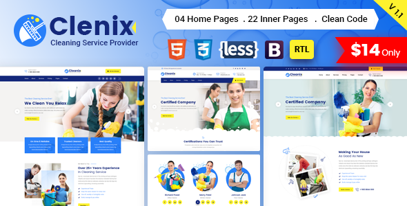Cleanix - Cleaning Services HTML Template Cleanix - Cleaning Services HTML Template