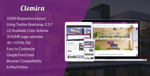 Clemira - Responsive Real Estate HTML Template Clemira - Responsive Real Estate HTML Template