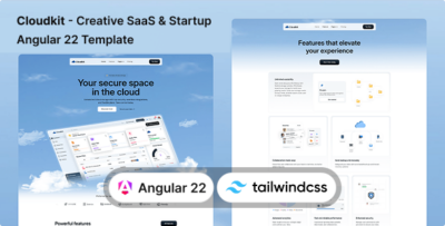 Cloudkit - Creative SaaS Startup Angular 22 & Tailwind CSS 4 Template