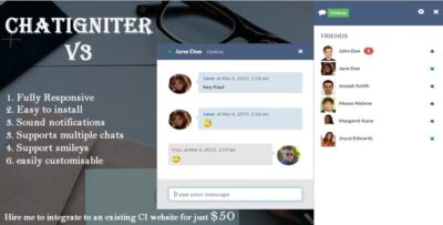 Codeigniter live chat app