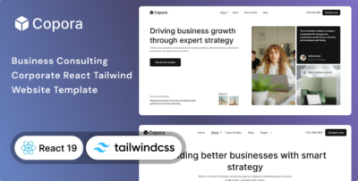 Copora - Business Consulting React 19 & Tailwind CSS 4  Template