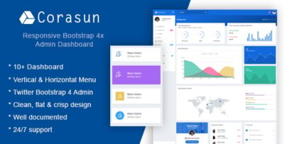 Corasun - Responsive Bootstrap 4 Admin Dashboard