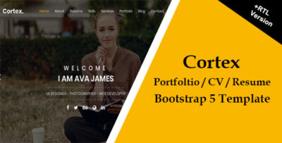 Cortex Portfoltio / CV / Resume Template + RTL