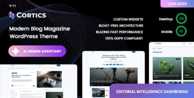 Cortics - Modern Thematic Blog & Magazine WordPress Theme