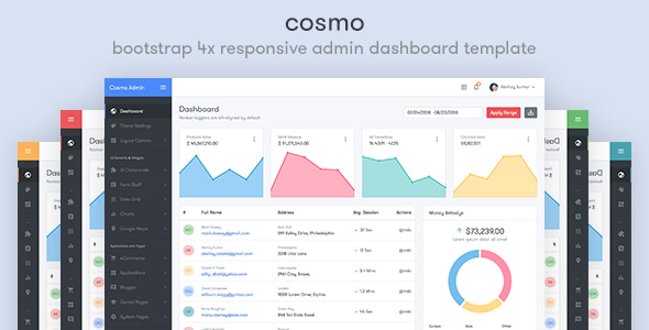Cosmo - Bootstrap 4 Responsive Admin Dashboard Template Cosmo - Bootstrap 4 Responsive Admin Dashboard Template