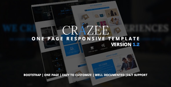Crazee - Onepage Parallax Business Template Crazee - Onepage Parallax Business Template