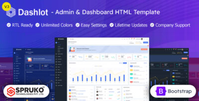 Dashlot - HTML Bootstrap Responsive Admin Dashboard Template