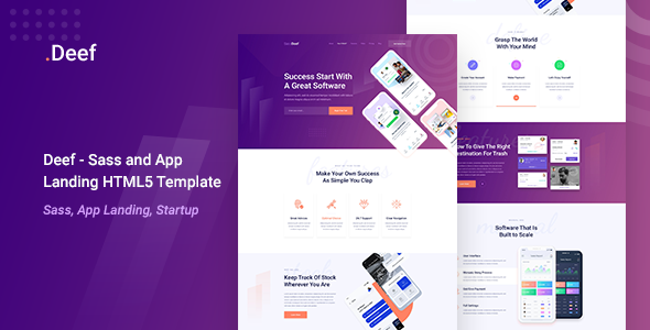 Deef - App Landing HTML5 Template Deef - App Landing HTML5 Template