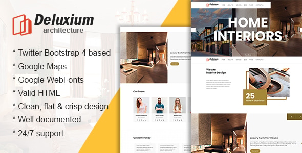 Deluxium - Architecture & Interior Design HTML Template Deluxium - Architecture & Interior Design HTML Template
