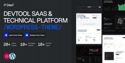 Devi - Developer Tools, SaaS & Technical Platform WordPress Theme