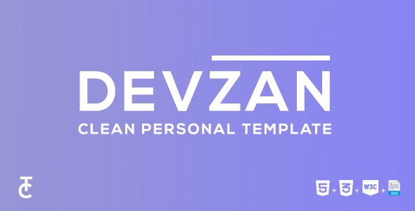 Devzan - Clean Personal HTML5 Template Devzan - Clean Personal HTML5 Template