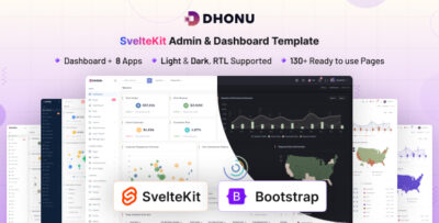 Dhonu - SvelteKit Admin & Dashboard Template
