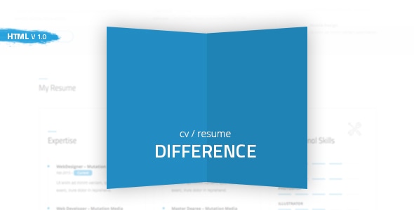 Difference - CV/RESUME TEMPLATE Difference - CV/RESUME TEMPLATE