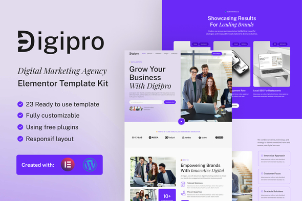 Digipro - Digital Marketing Agency Elementor Template Kit Digipro - Digital Marketing Agency Elementor Template Kit