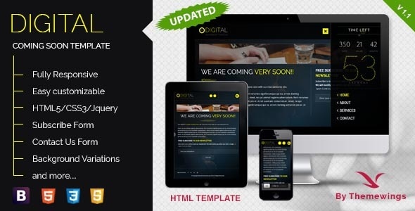 Digital - Coming Soon Template Digital - Coming Soon Template