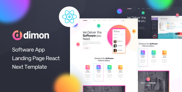 Dimon - React Next App Landing Page Template Dimon - React Next App Landing Page Template