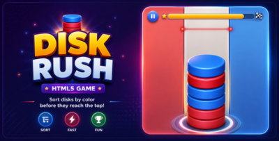 Disk Rush | HTML5 Arcade Sorting Game