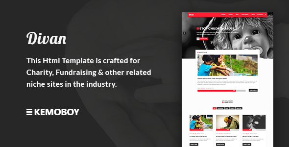 Divan - Charity, Donation & Fundraising HTML Template Divan - Charity, Donation & Fundraising HTML Template