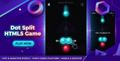 Dot Split | Reflex Puzzle Game (Mobile and web Game)