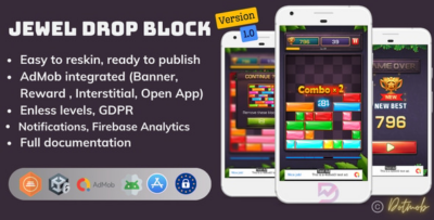 Dotmob | Jewel Drop Block Puzzle - Unity Complete Project