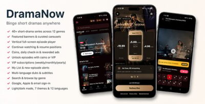 DramaNow | Flutter App Short Drama Platform