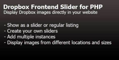 Dropbox Frontend Slider for PHP