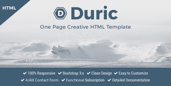 Duric - One Page Creative HTML Template Duric - One Page Creative HTML Template