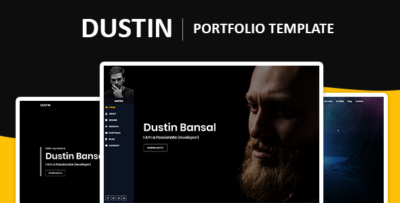 Dustin - Bootstrap 4 Portfolio Template