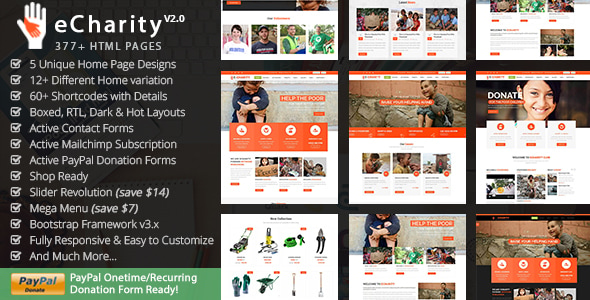 Echarity - Nonprofit HTML Template Echarity - Nonprofit HTML Template