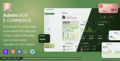 eCommUIUX Ecommerce & Inventory AI Admin Dashboard Bootstrap 5 HTML Temaplate