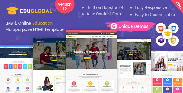 Education LMS and Courses HTML Template for Educational Site - Eduglobal Education LMS and Courses HTML Template for Educational Site - Eduglobal