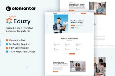 Eduzy - Online Course & Education Elementor Template Kit